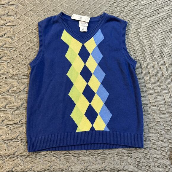 NWT Talbots Kids Argyle Sweater Vest ~ 7 - Picture 1 of 6
